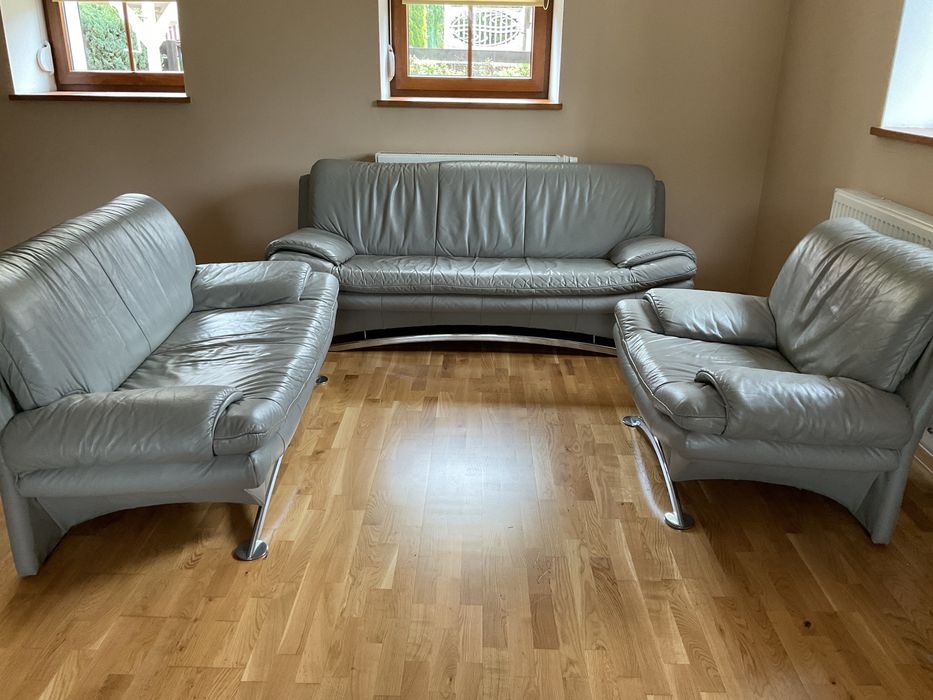 Skórzany zestaw wypoczynkowy