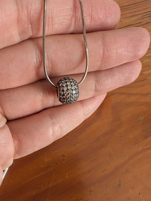 Beads charms naszyjnik YES srebrny