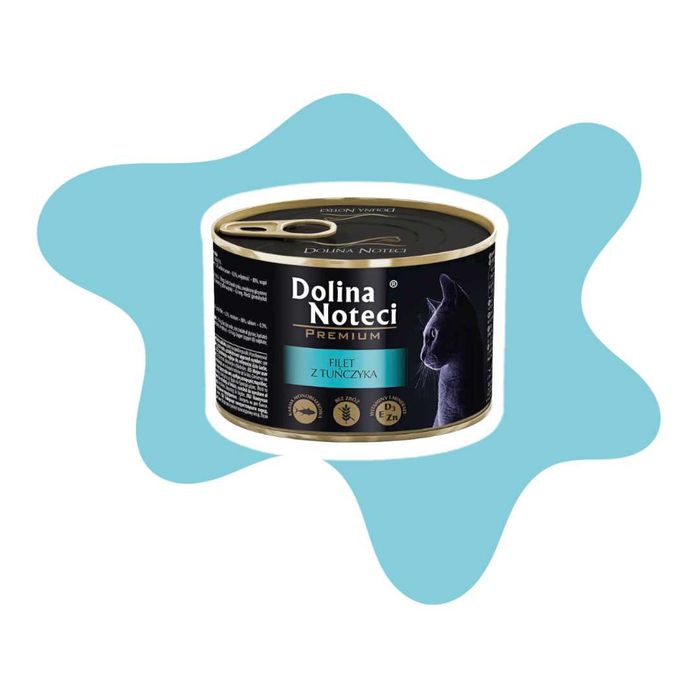 Dolina Noteci Premium Filet z tuńczyka 6x185g Monoproteinowa dla dorosłych kotów wszystkich ras