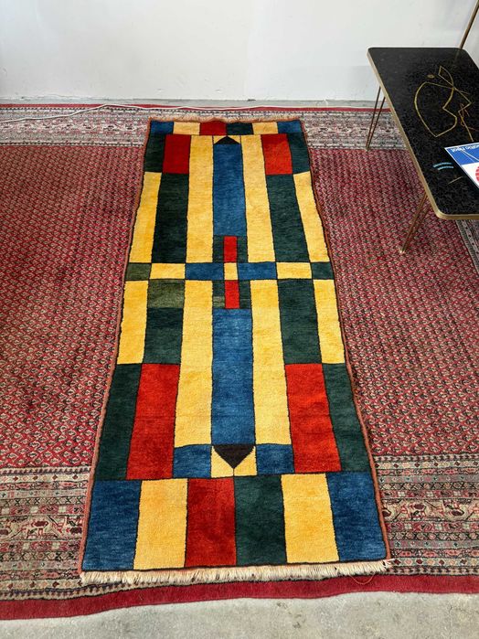 Ręcznie tkany, wełniany, turecki dywan, lata 70, vintage