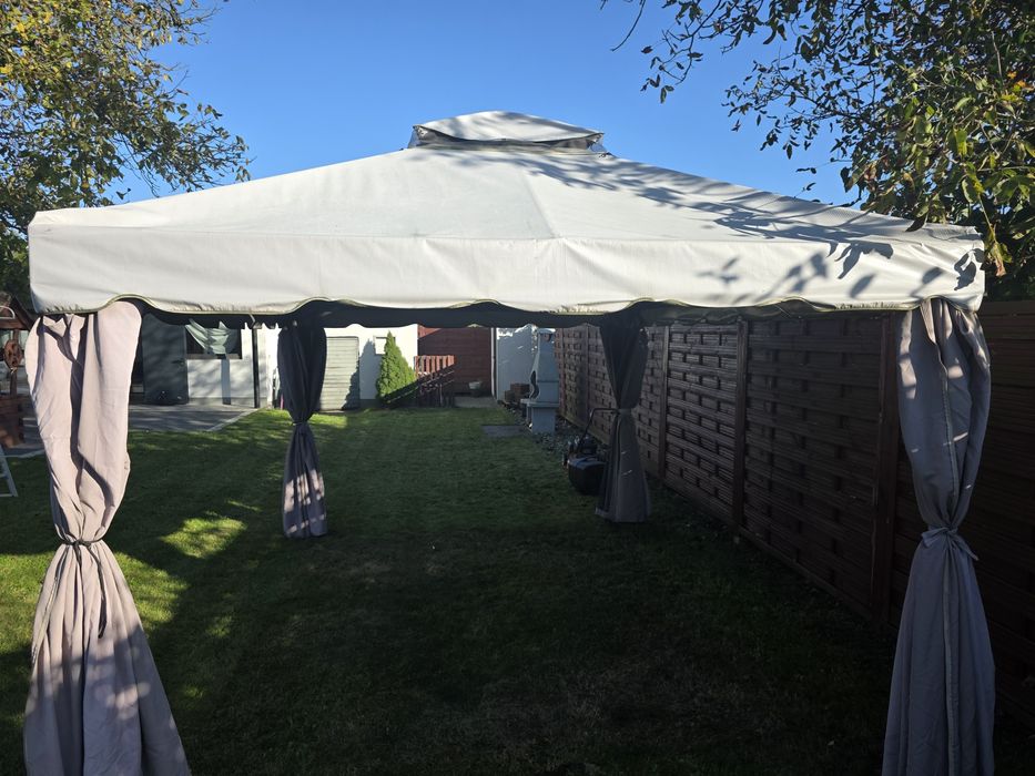 Pawilon ogrodowy w dachem z grubej plandeki 3m x 4m
