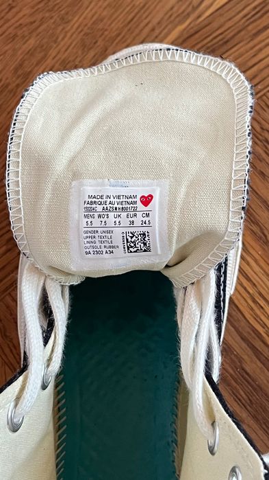 Converse x Comme des Garçons кеди високі