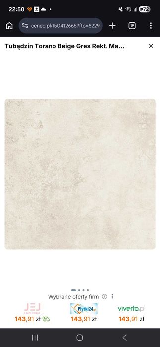 Płytki gres torrano beige mat 80x80 tubądzi