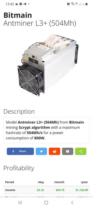 Antminer L3+ 504 MH Miner Liticoin + Dogecoin ao mesmo tempo