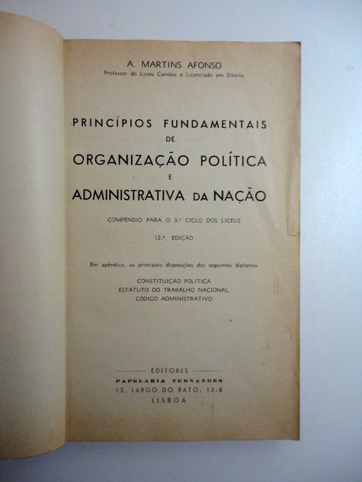 "Princípios Fundamentais de Organização Política e Administrativa ..."