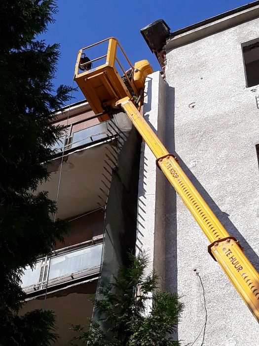 Podnośnik koszowy Warszawa, zwyżka, dźwig, wycinka drzew, wymiana lamp