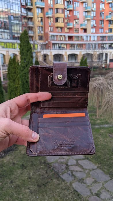 Гаманець шкіряний, портмоне, з натуральної шкіри, чоловічий гаманець