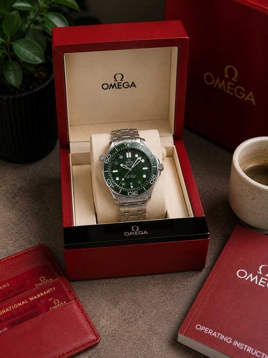 Мужские часы Omega Seamaster Diver 300m Green