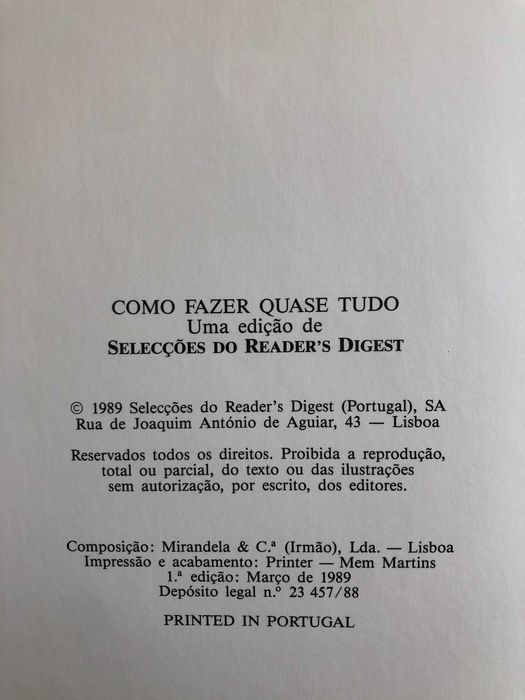 Como Fazer Quase Tudo - Selecções Reader`s Digest