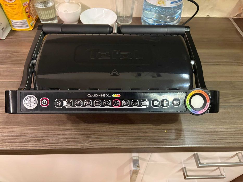Grill elektryczny Tefal OptiGrill+ XL GC7228 — 2000 W, 9 programów, stan bdb+