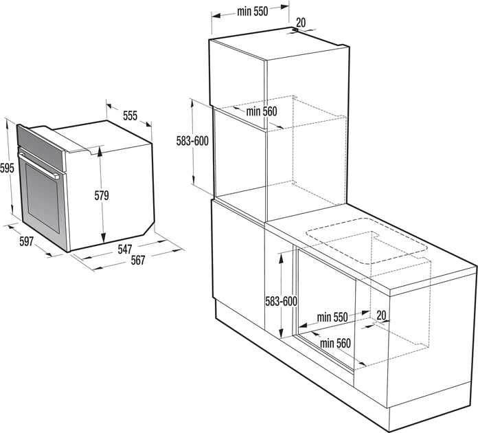 Духова шафа електрична Gorenje BO 76 SYB
