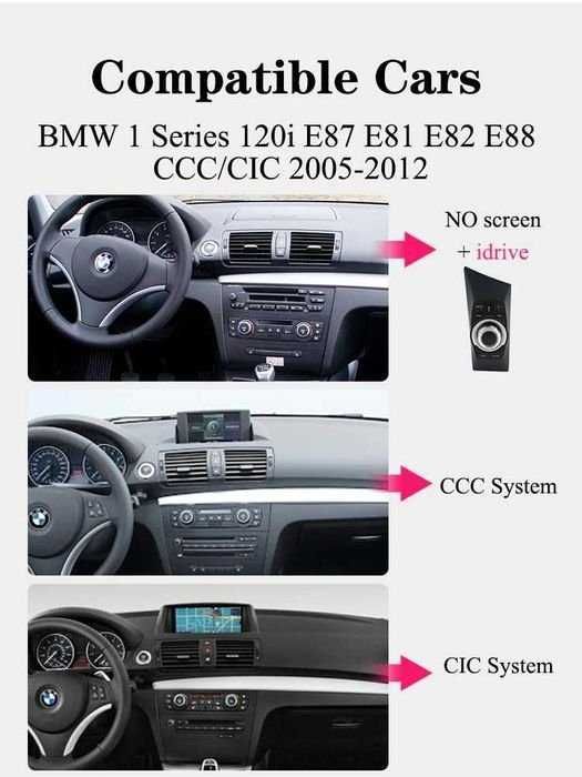 Radio Android 12 BMW E81 E82 E87 E88 wifi gps bluetooth
