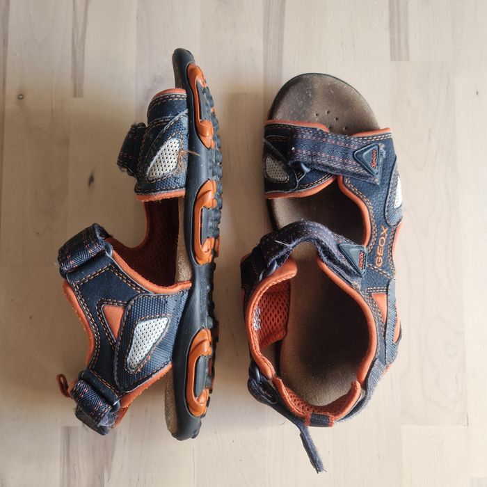 BOM ESTADO - Sandálias Geox azul e laranja n.36
