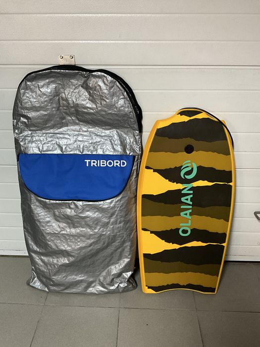 Prancha de Bodyboard com capa/bolsa transporte