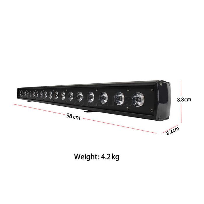 Barras LED Dmx RGBWAUV 6in1 18x18W