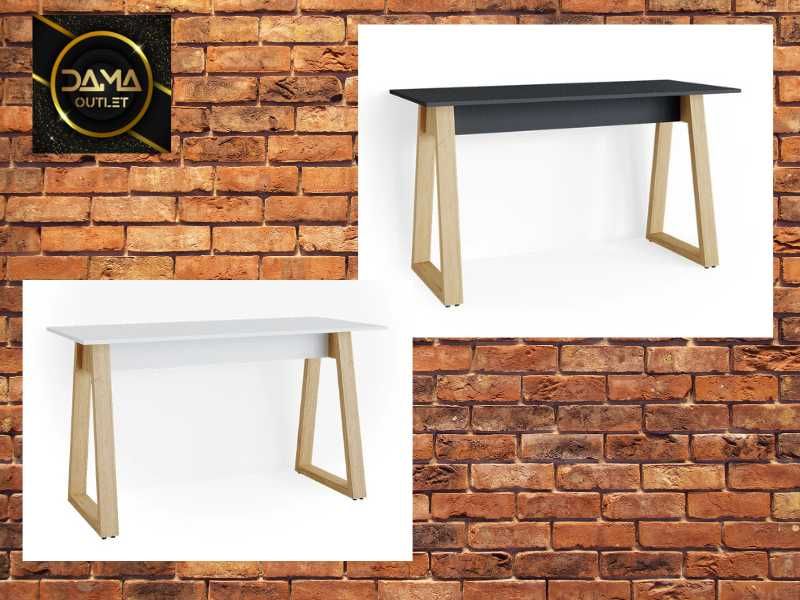 Biurko, toaletka, antracyt/biały stolik loft DaMaOutlet.pl