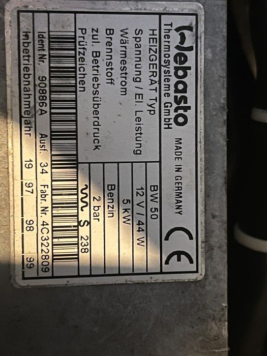 Nowe Webasto ogrzewanie postojowe na benzynę