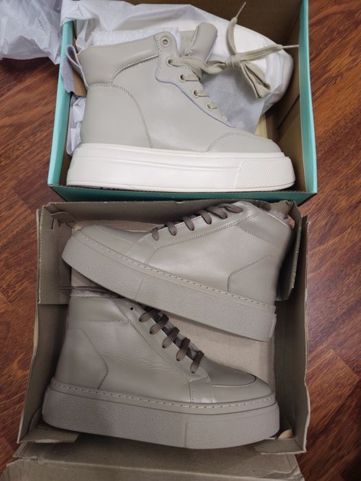 Ботинки зимние, натуральная кожа и натуральный  мех,  новые