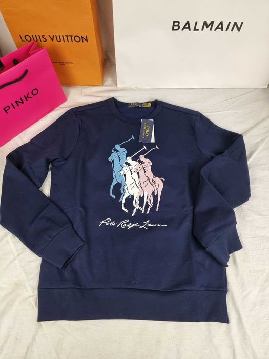 Bluza męska Ralph Lauren Granat Ultra Premium OUTLET Oryginalna