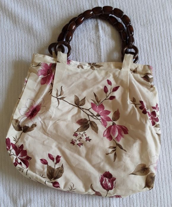 Bolsa/Mala de mão em tecido, Cris Romano, nova!