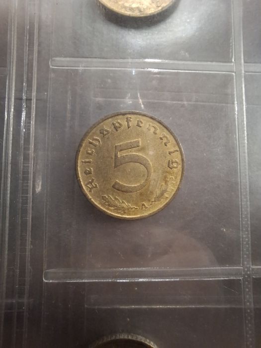 Moeda Alemanha – 5 reichspfennig 1937, 1938, 1939