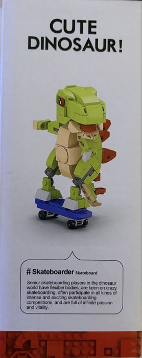 Klocki Pingao Blocks NO.20030 Dinosaur „Skateboarder” 200pcs/pza 6+