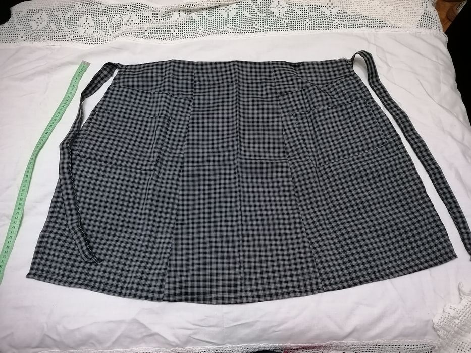 Aventais tons preto e cinza