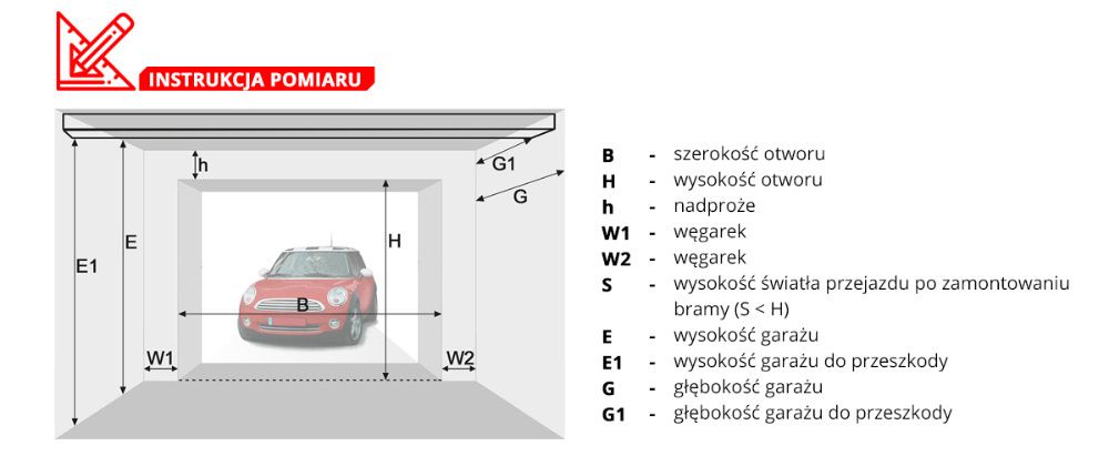 BRAMA segmentowa PRZEMYSŁOWA 3500x3500 różne wymiary