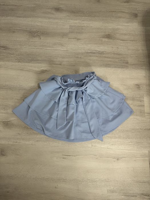 Spódniczka damska niebieska, spódnica wiązana, spódnica damska