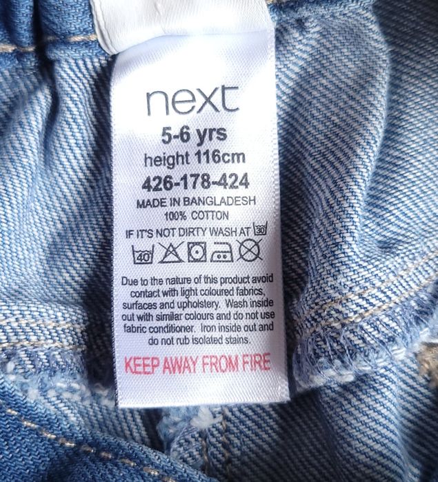 Джинсовые шорты Next (Некст), р. 5-6 лет (на рост 116 см)