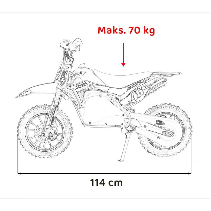 500W/36V 24km/h Motor Cross Auto na akumulator Pojazd Autko dla dzieci