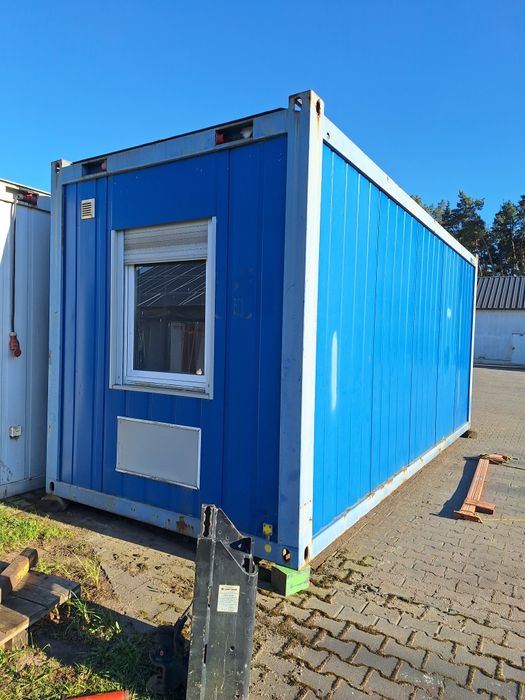 Kontener biurowy socjalny Containex 6x2.5m ocieplony okna +rolety wyposażony!