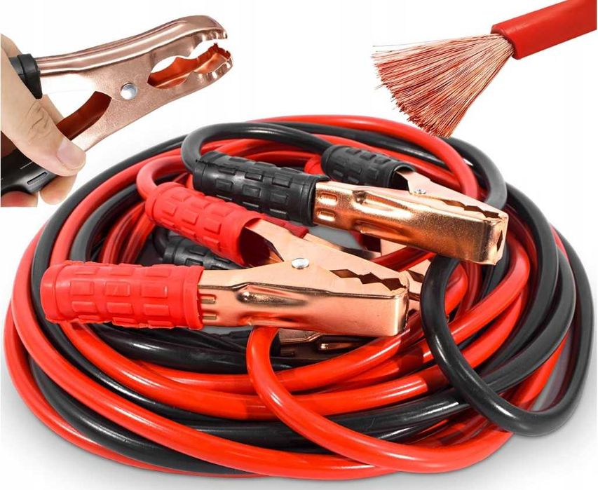 Mocne kable rozruchowe 600A 4m przewody do odpalania samochodu