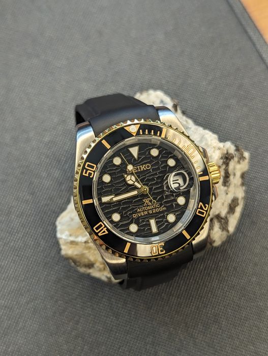 Seiko mod submariber bicolor guma/bransoleta