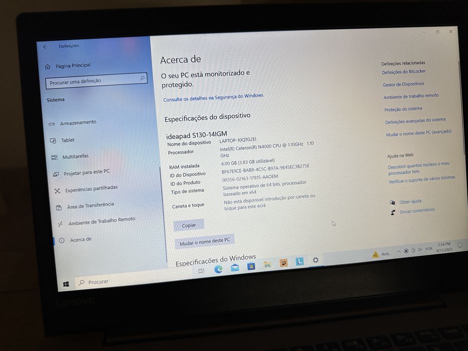 Portátil marca Lenovo