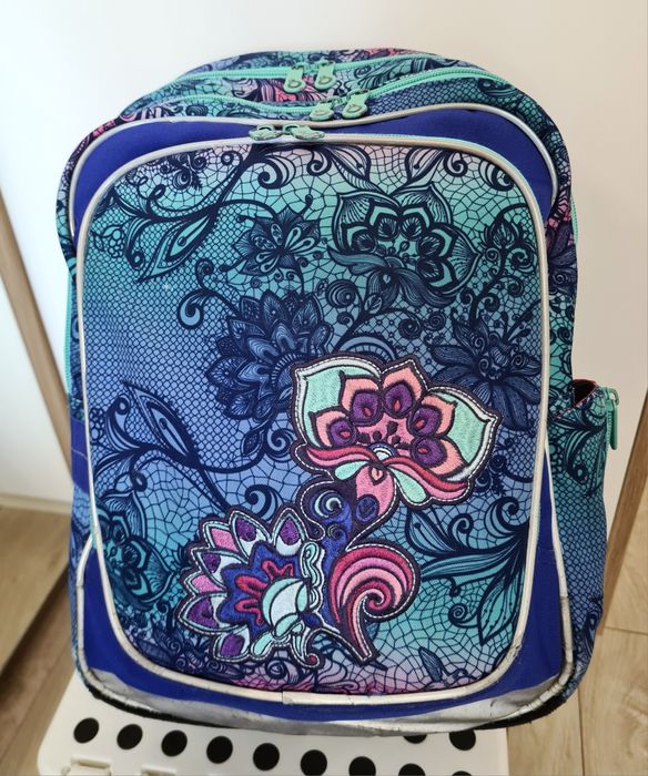 Plecak szkolny TOPGAL kl 1-3 Tornister niebieski habrowy turkus cool