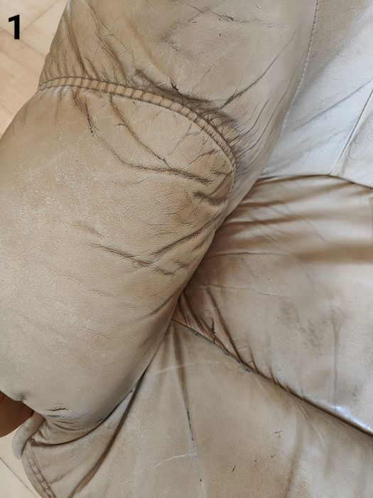 Skórzana kanapa + fotele