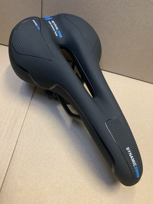 Siodełko rowerowe MTB cross poankowe memory foam czarne