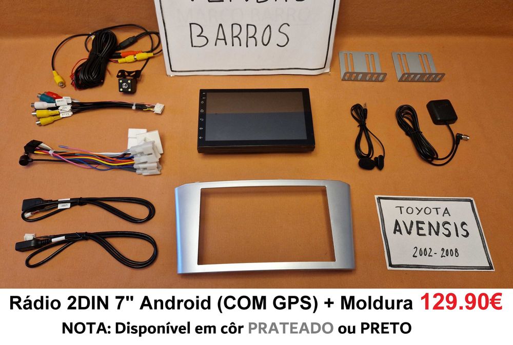 Rádio 2DIN [4+64GB] • Toyota AVENSIS (2002 a 2015) • Android T25 T27