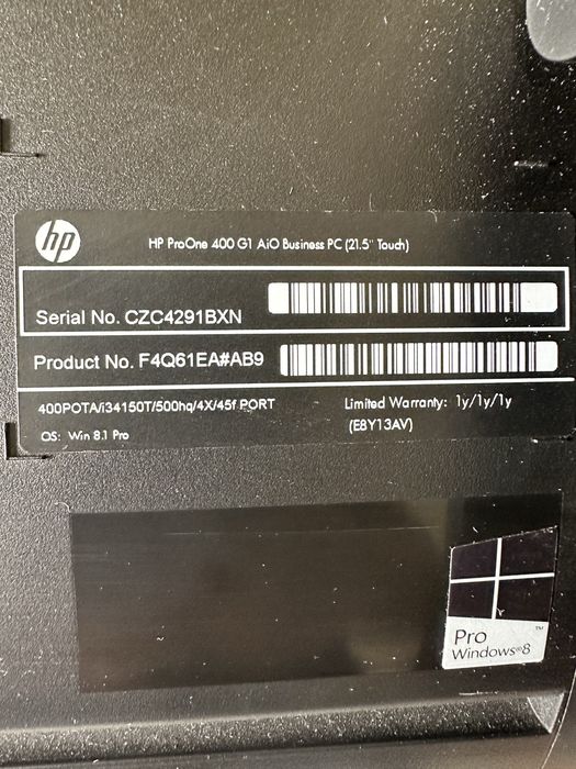 Hp ProOne 400 AiO