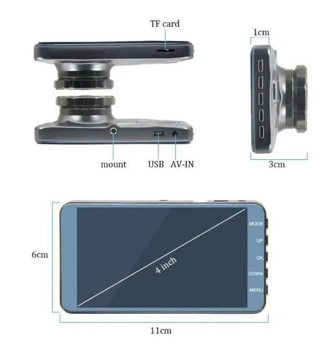 відеореєстратор автомобільний Inspire A10 Full HD з екраном