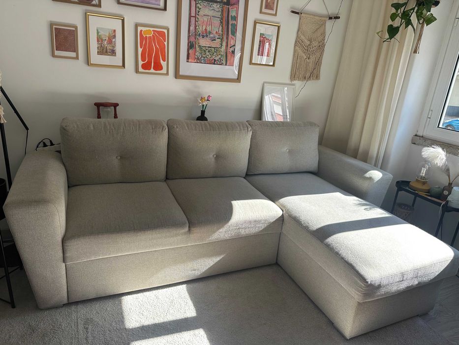 Sofá cama com chaiselong