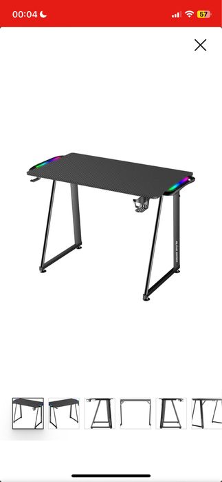 Mesa gamer RGB, 2 semanas de uso