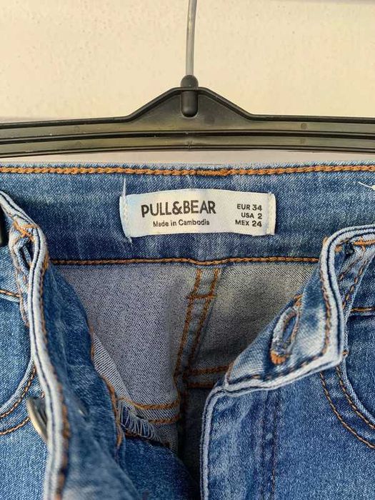 Calças de ganga lavagem média Pull&Bear