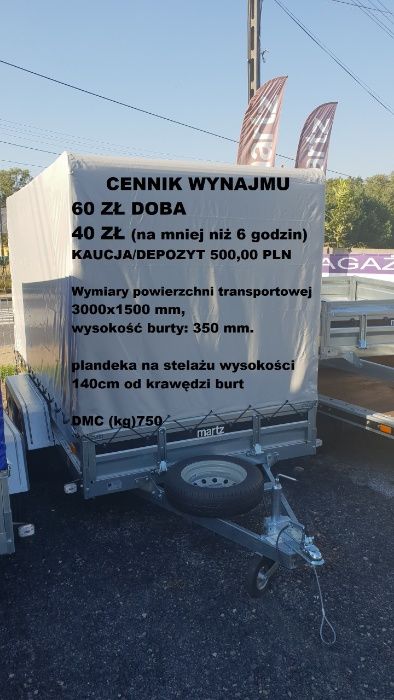 Wypożyczalnia Wynajem Przyczep Lawet Platform PROMOCJA - Przyczepy