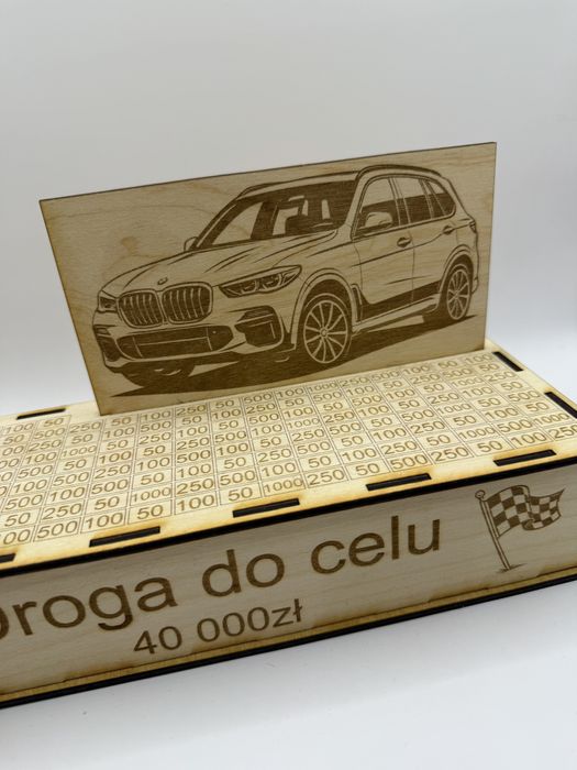 Skarbonka wykreślanka prezent dla chłopaka auto