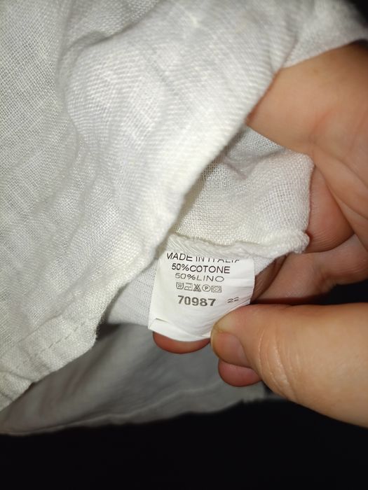 Biała bluzka len bawełna xl