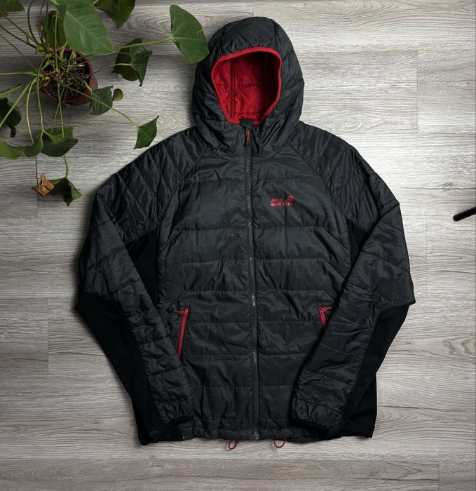 Kurtka Hybrydowa Jack Wolfskin Męska Pikowana Lekka z Kapturem ...