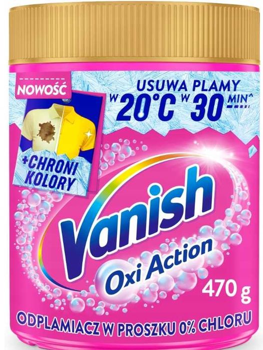 Vanish odplamiacz w proszku do tkanin białych Oxi Action White 470g