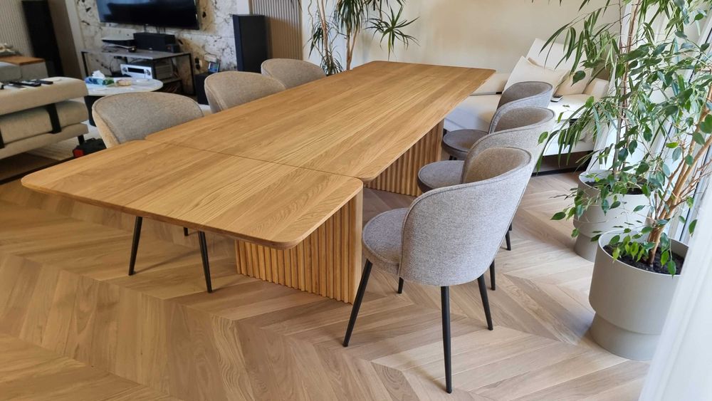 Stół dębowy rozkładany rustykalny modern farmhouse PRODUCENT